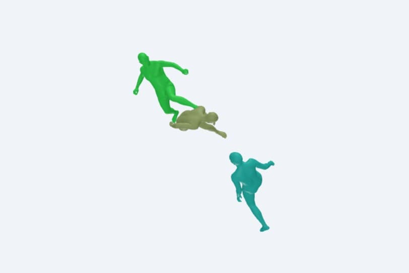 3D rendered body mesh view 2